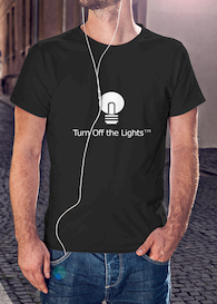 Jimmy Turn Off the Lights black t-shirt