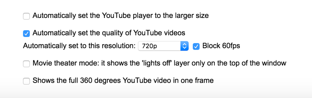 YouTube video setting block 60 frame per second