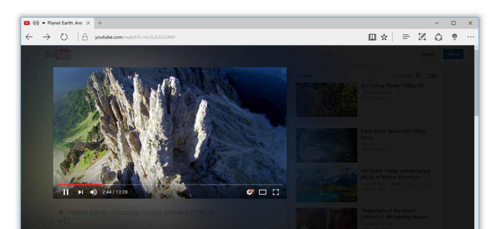  Turn Off the Lights for Microsoft Edge Atmosphere Lighting feature on YouTube
