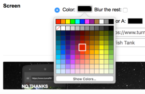 Apple Safari Preview with the color picker