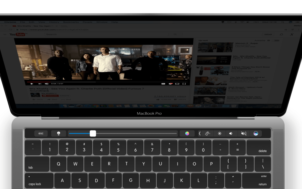 Touch bar Turn Off the Lights mac app