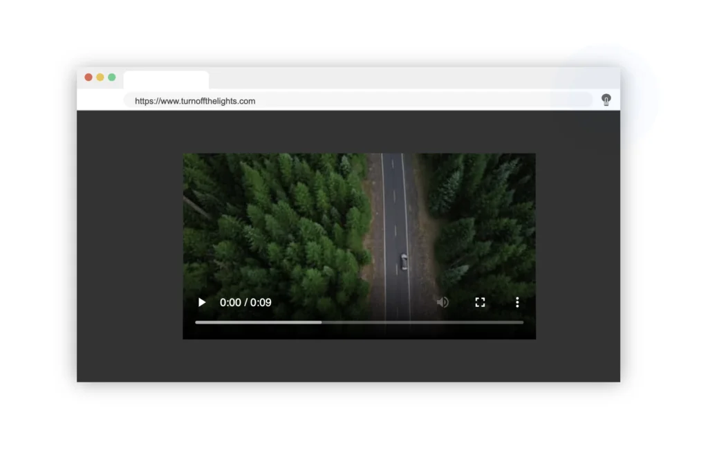 Turn Off the Lights Chrome extension to concentrate on the video content