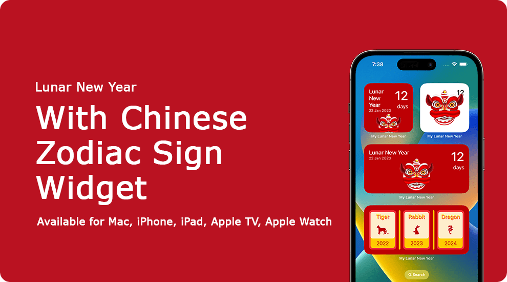 My Lunar New Year app - Chinese Zodiac Sign Widget