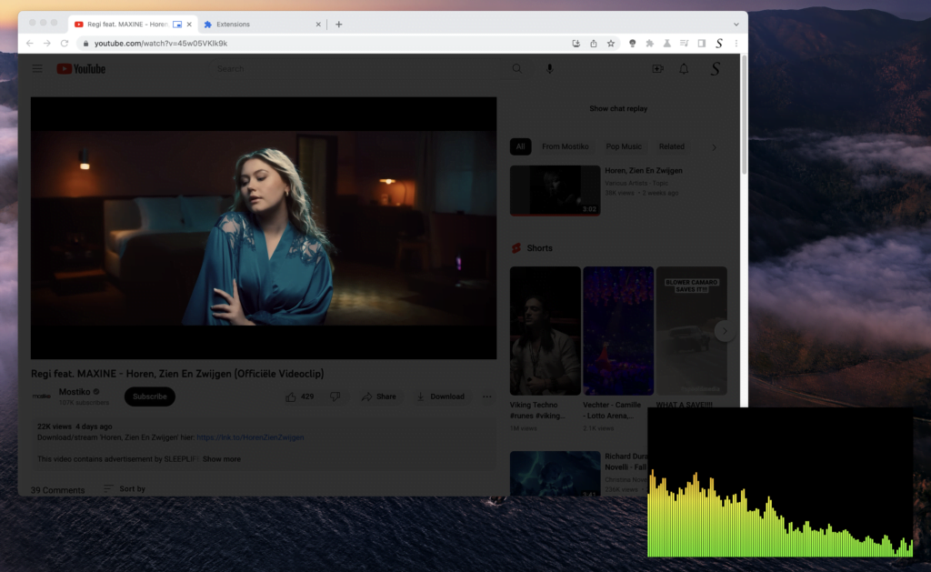 Picture-in-Picture Mode with Audio Visualization