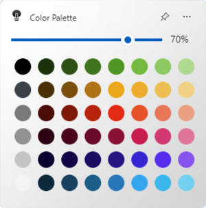 Color Palette Widget - Turn Off the Lights for Desktop Windows 11 Widget