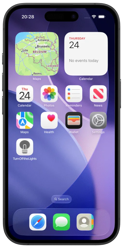 iPhone 16 Pro with Liquid Glass User Interface
