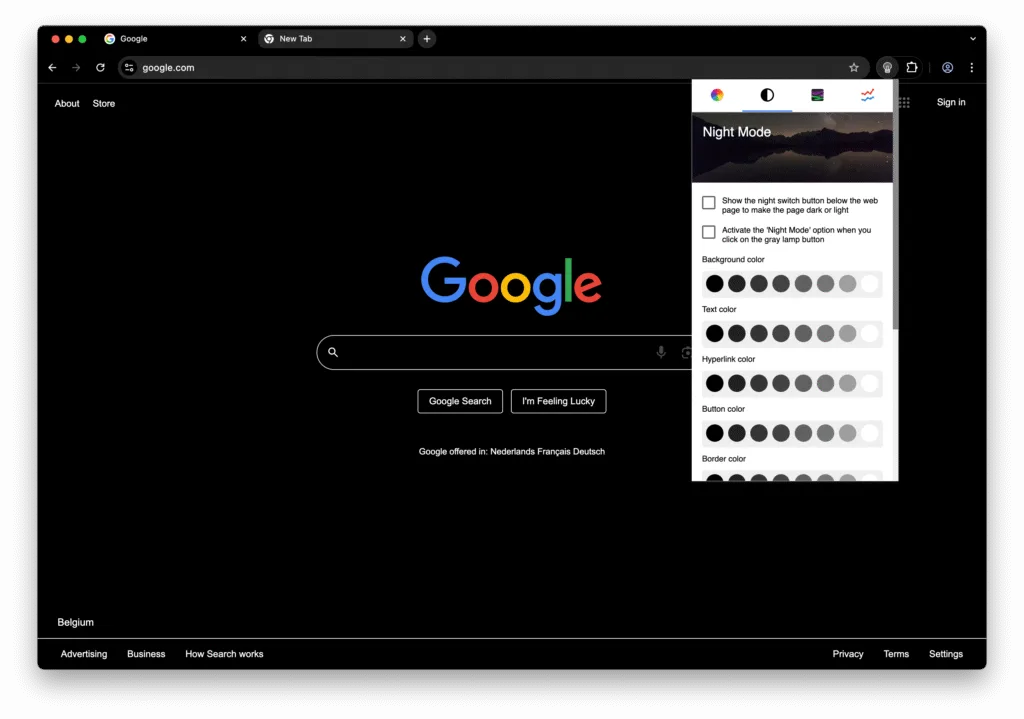 Customize the Night Mode feature