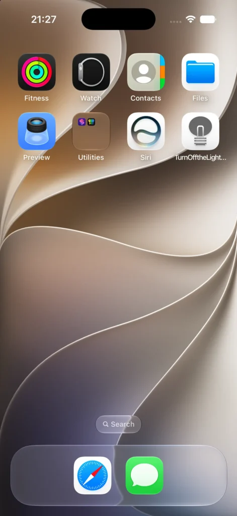 iOS 27 homescreen
