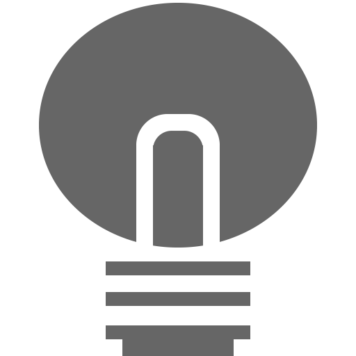 Turn Off the Lights 512x512px gray lamp button