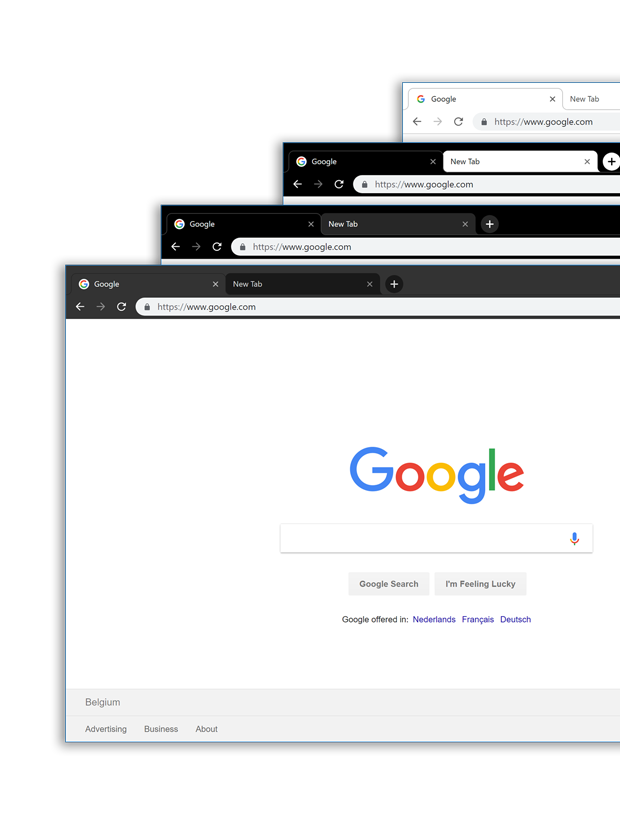 Google Chrome theme web browser screen