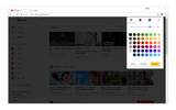 Turn Off the Lights Chrome extension - Popup menu with lights off