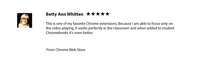 5 stars review from Betty in the Chrome web store