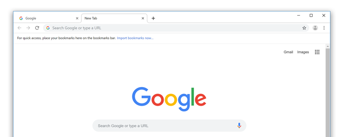 Light Chrome theme web browser screenshot