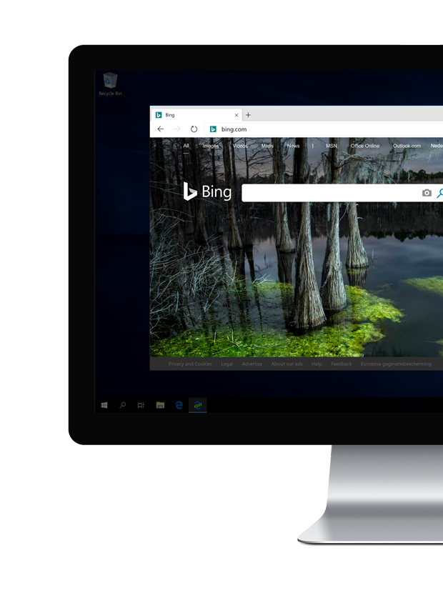Windows 10 Turn Off the Lights for Desktop screen