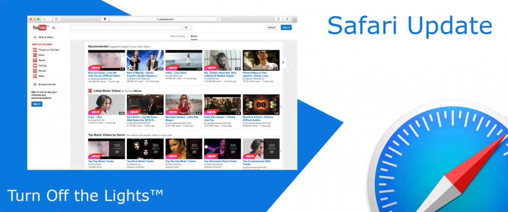 Turn Off the Lights Safari update