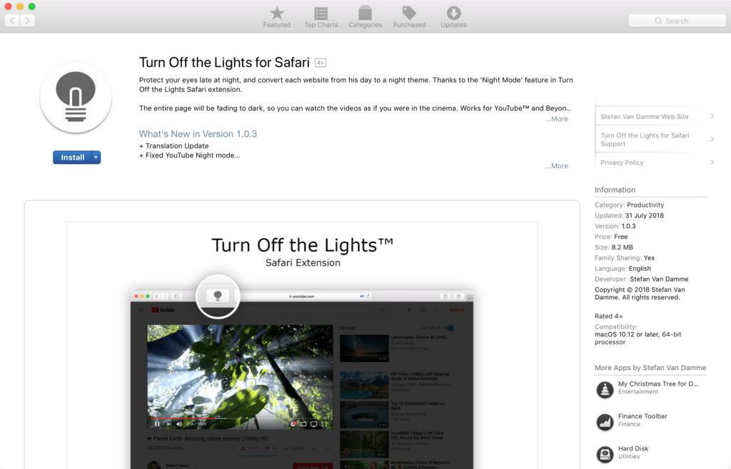 Update the Safari extension now from the App Store