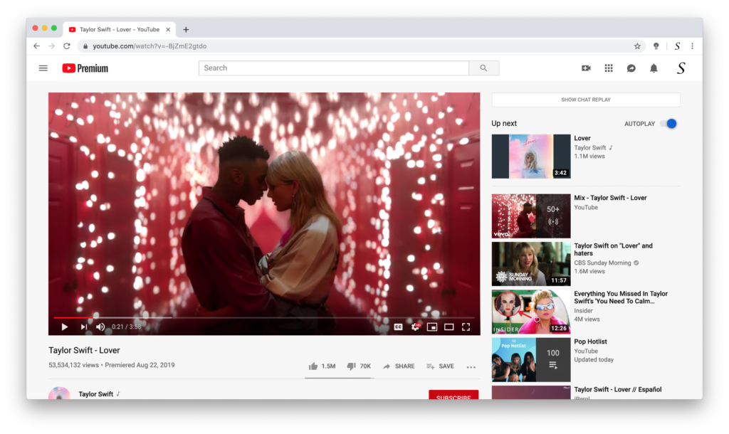 Видеоролики YouTube в цветах