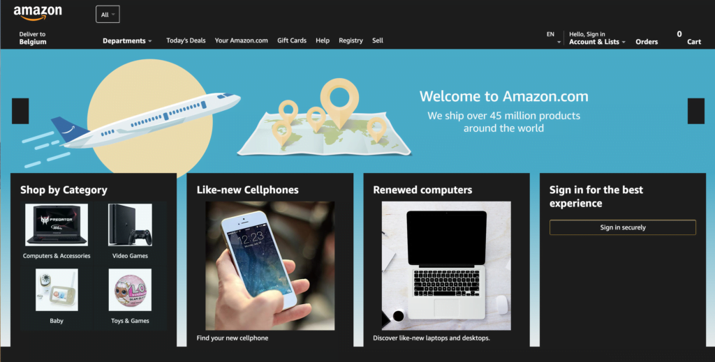 Amazon Dark Mode in the Dark Mode Websites Gallery