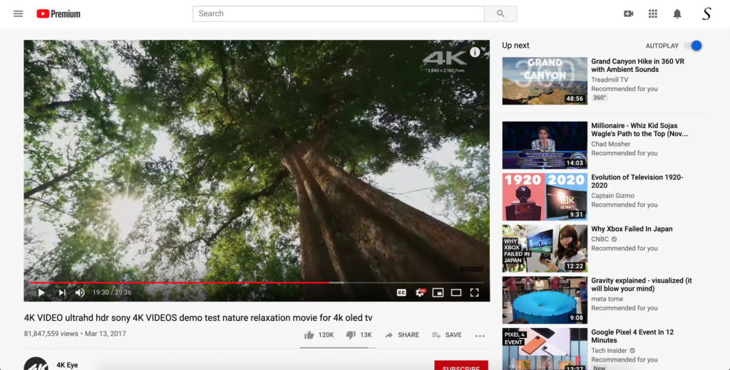 Automático 4k/HD para YouTube habilitado