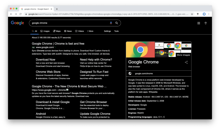 google chrome dark mode for all websites google chrome dark mode for all websites