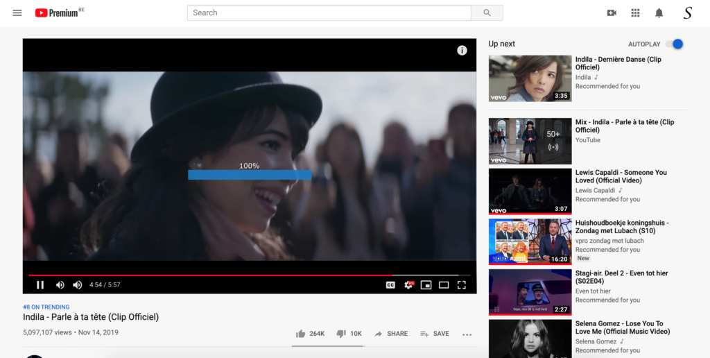 Volume mousewheel scroll feature in the YouTube video player