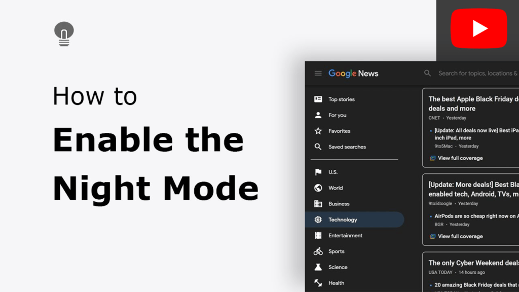 How to enable the Night Mode
