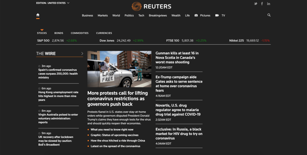 Reuters Dark Mode