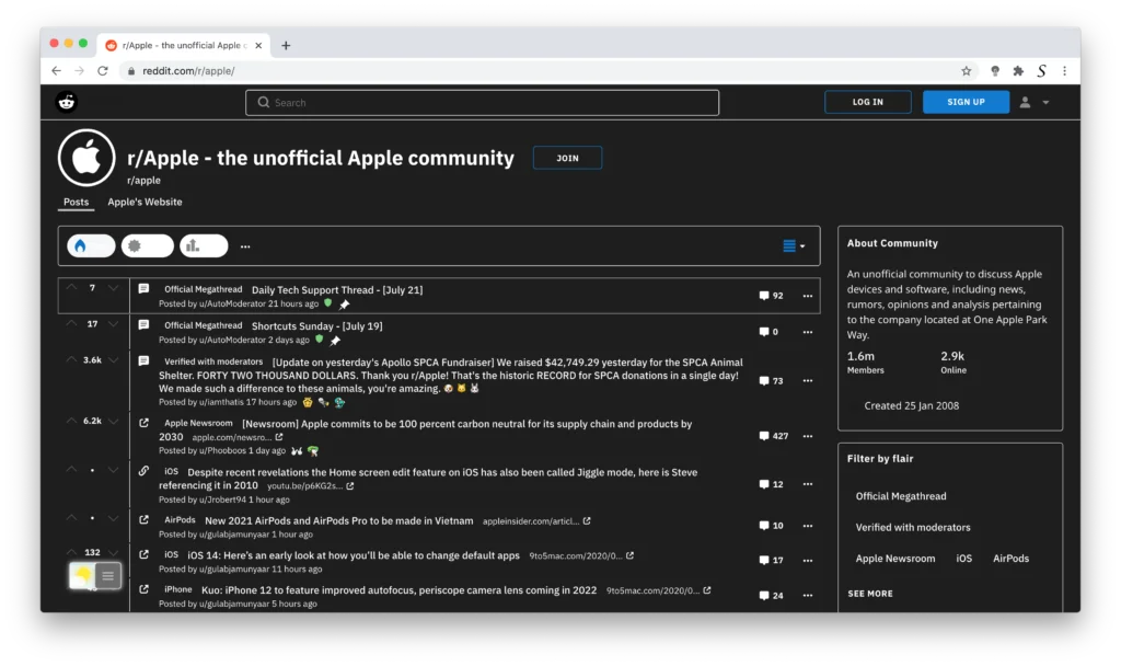 Reddit Dark Mode enabled with free and Open-Source Turn Off the Lights browser extension. That is available for all web browsers.