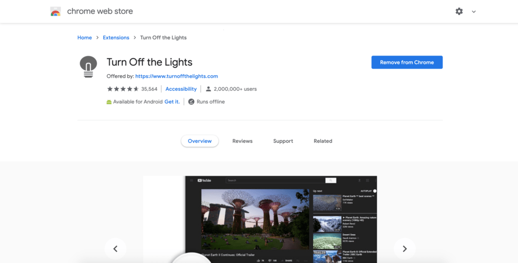 How to add an extension in Chrome such as the Turn Off the Lights Chrome extension