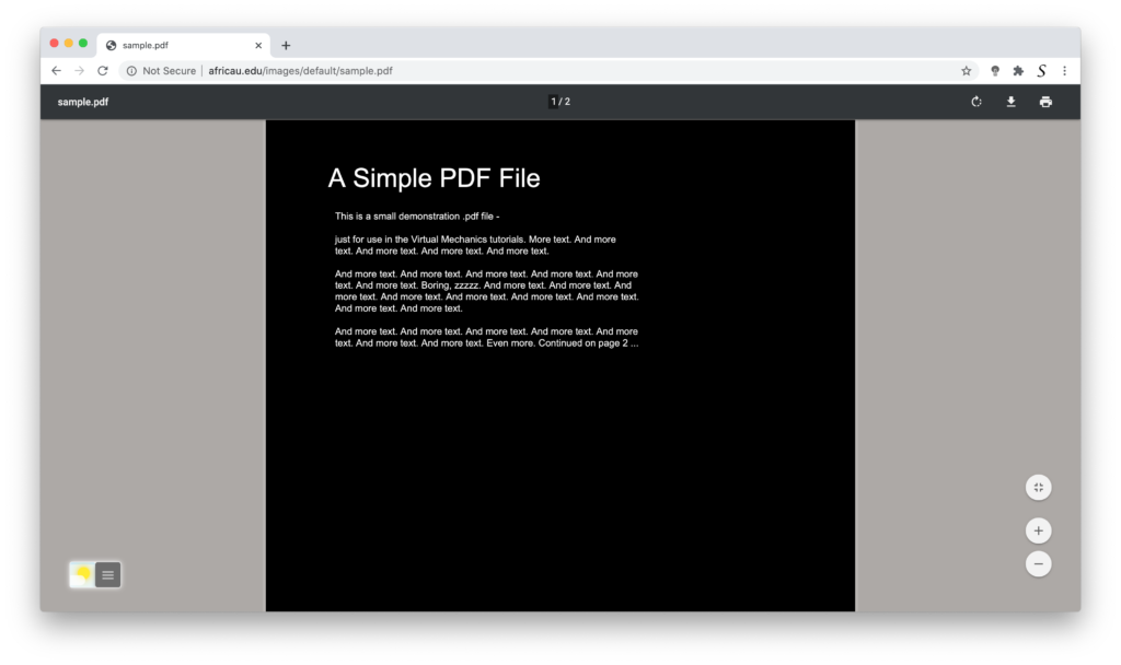 Enabled: PDF in Night Mode