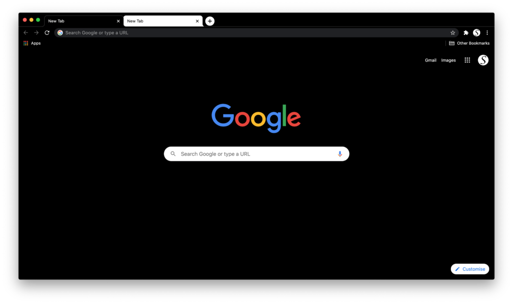 Black and White Google Chrome Theme