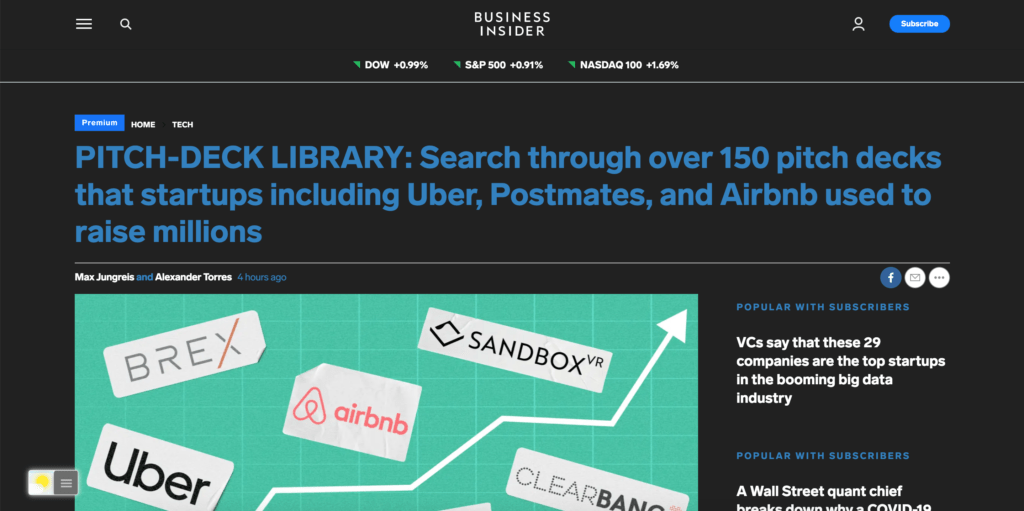 Business Insider Dunkler Modus mit der kostenlosen Browsererweiterung Turn Off the Lights