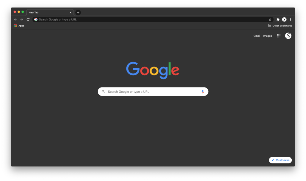 Dark Theme for Google Chrome