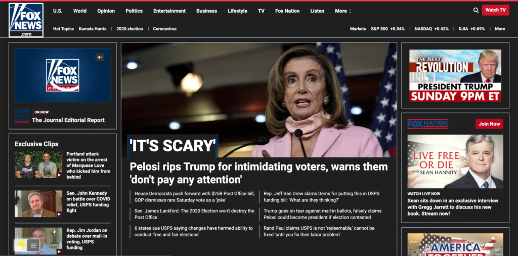 Chrome Night Mode on the FOX News website that only convert the website background to your own custom dark background color