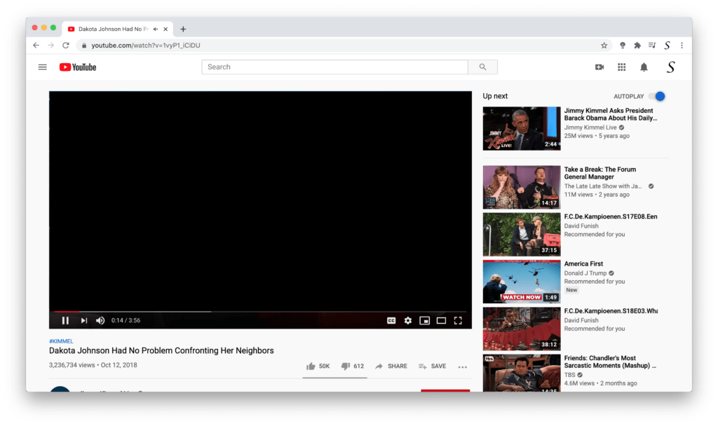 Black box on YouTube website