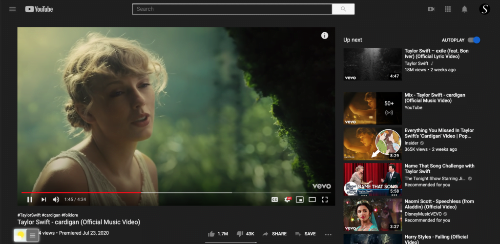 YouTube Dark Mode that uses your personal Night Mode colors