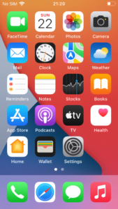 iOS 15 home screen