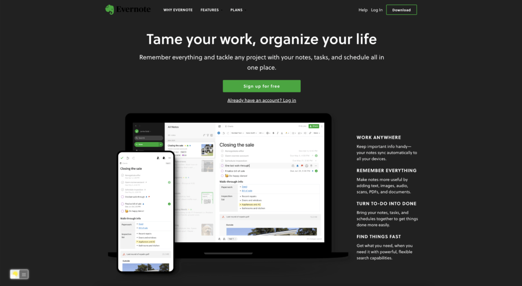 Evernote Dark Mode with the free and Open-Source Turn Off the Lights browser extension