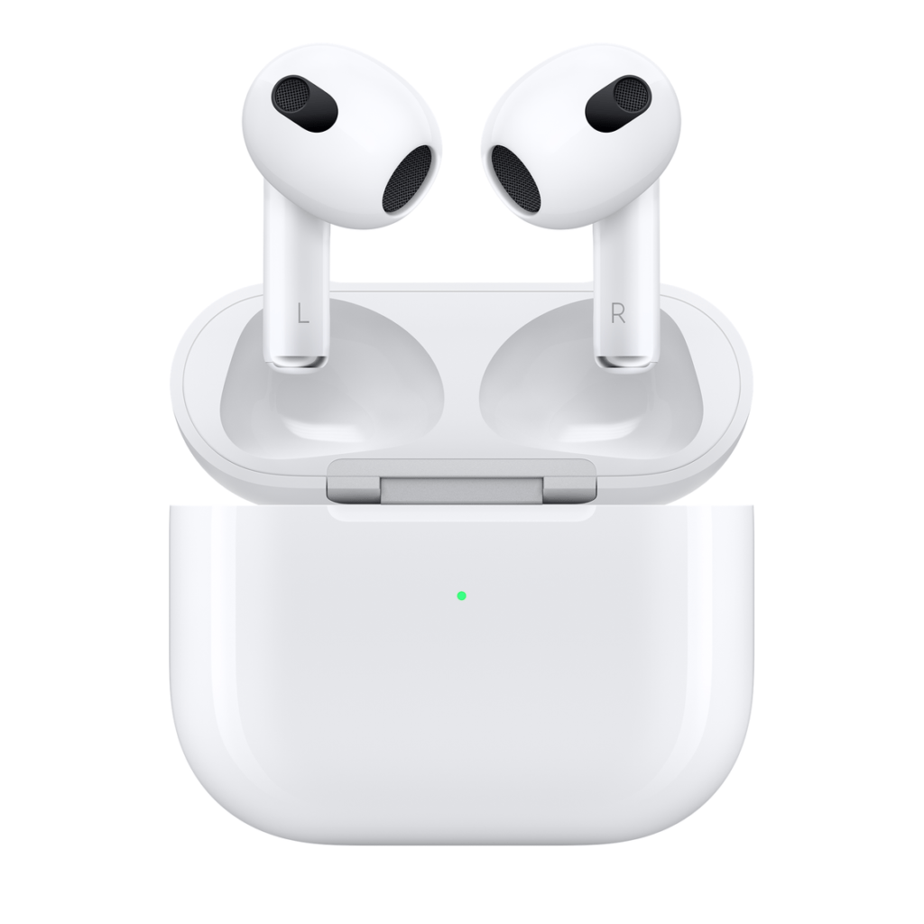 AirPods (3rd generation) with MagSafe charging case that can be used to connect AirPods to Chromebook