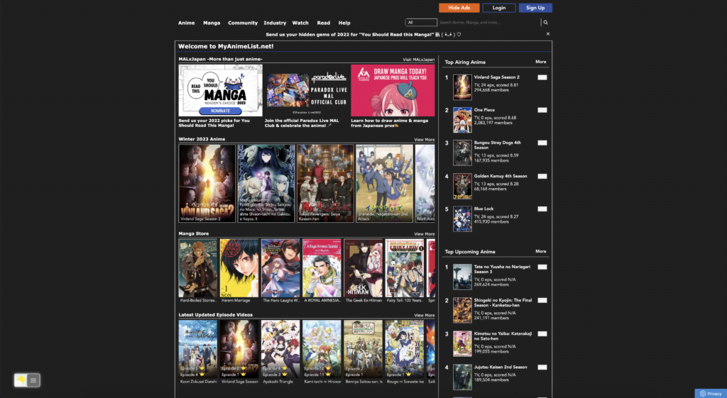 The dark reader myanimelist fix is not available. But with the Turn Off the Lights browser extension it can provide your dark mode.