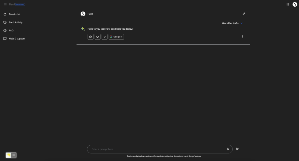 Google Bard Dark Mode grâce à l'extension de navigateur gratuite et Open-Source Turn Off the Lights