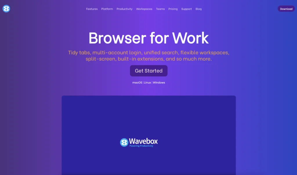Wavebox web browser website