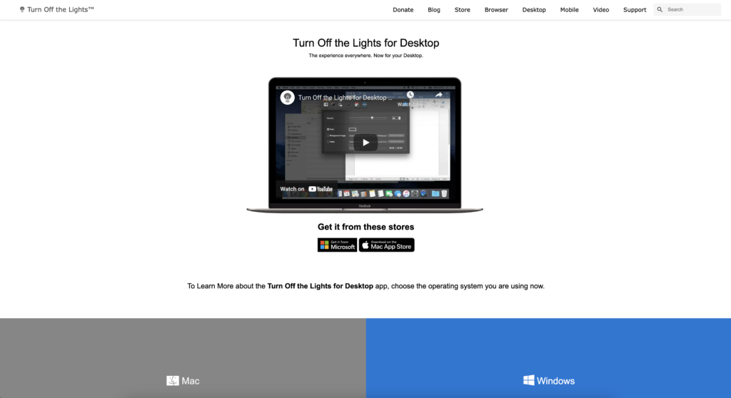 Turn Off the Lights website on shared web server hosting