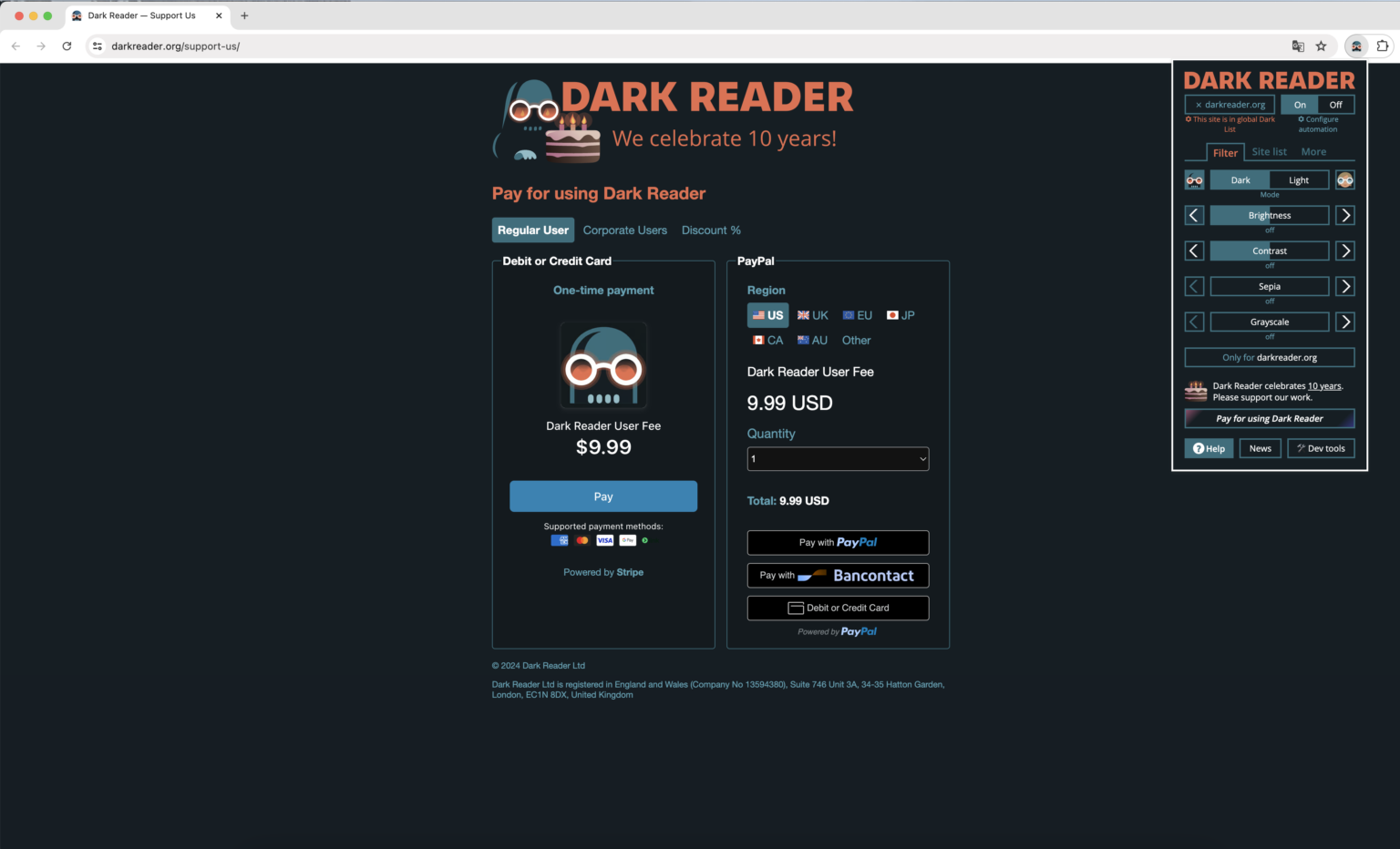 Dark Reader v5 A Paid Chrome Extension with a Subscription Model