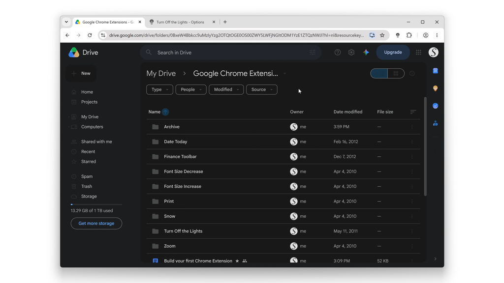 How to enable Google Drive Dark Mode