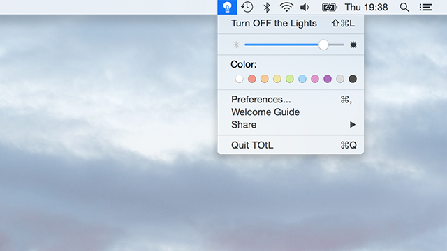 Turn Off the Lights right click menu