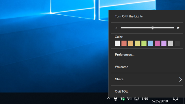 Turn Off the Lights right click menu